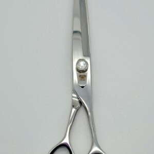8” Silver Straight Serrated Professional Grooming Shears